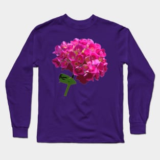 Pink Hydrangea Flower Long Sleeve T-Shirt